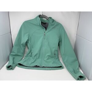 NWT Lauren James Women's Bradford Seafoam Green Softshell Gingham Jacket Sz: S